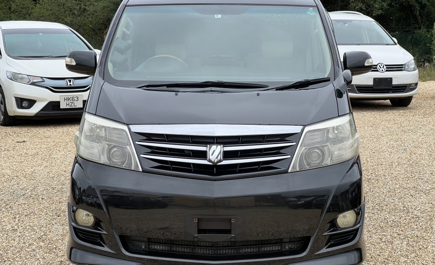 TOYOTA ALPHARD 2006, AS PLATINUM SELECTION, 2.4 PETROL FULLY LOADED, 8 SEATER, BODYKIT, PEARL BLACK PAINT, BEIGE HALF LEATHER INTERIOR