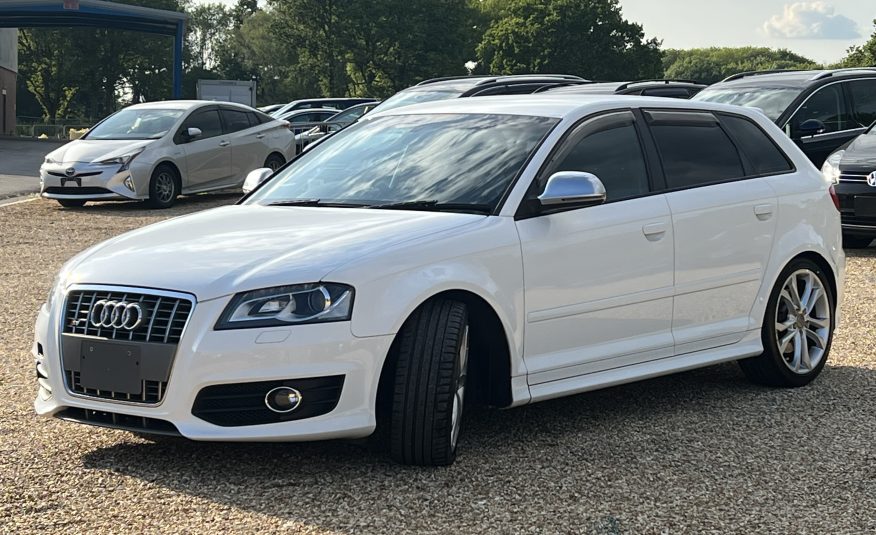 AUDI S3 2010, 2.0 PETROL FULLY LOADED, 4WD, 5 SEATER, PEARL WHITE PAINT, BLACK LEATHER INTERIOR