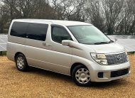 NISSAN ELGRAND 2008, HIGHWAY STAR, 2.5 V6 FULLY LOADED, 8 SEATER, PEARL SILVER PAINT, BEIGE CLOTH INTERIOR
