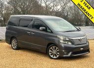 TOYOTA VELLFIRE 2010, PLATINUM SELECTION II, 2.4Z PETROL FULLY LOADED, 7 SEATER, PEARL GREY PAINT, BLACK CLOTH INTERIOR
